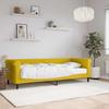 Vidaxl Sofa Z Materacem Do Spania, Żółta, 80X200 Cm, Aksamit