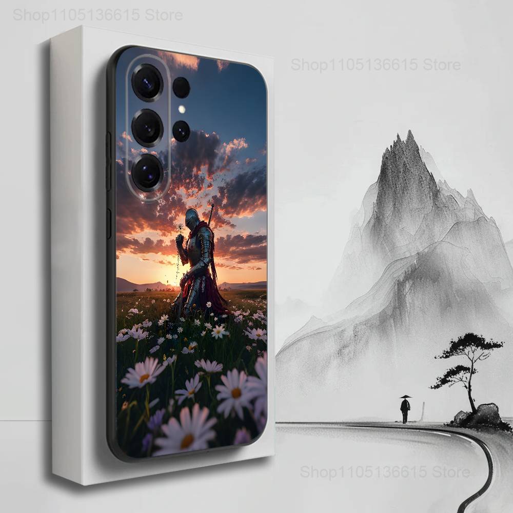 Crusaders Templar Knight Case For Samsung S10,Plus,S9,Ultra,S24,S21,S20,S23,FE,S22,S25,Lite,Soft Silicone Black