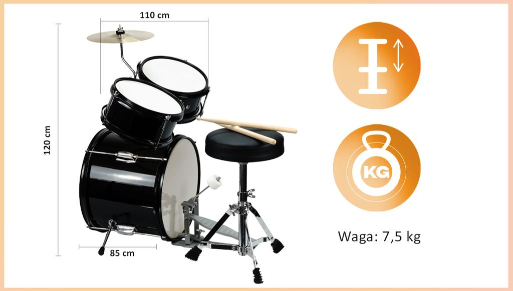 Junior Acoustic Drum Kit MM-DRM200 MusicalEnergy