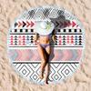 Serviette de Plage Ronde en Fibre Ultra-Fine pour Adultes - Personnalisable, Serviette de Sport et de Bain Absorbante