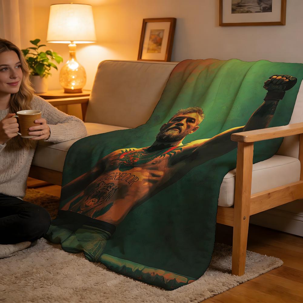 Throw High-Density Short Plush Blanket For Sofa Nap Air-Conditioned Room Soft Skin-Friendly Boxing Conor McGregor