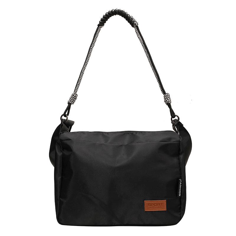 

024 Новая стильная женская большая ретро холщовая сумка-тоут - Универсальная для учебы, поездок на работу и повседневного использования чёрный