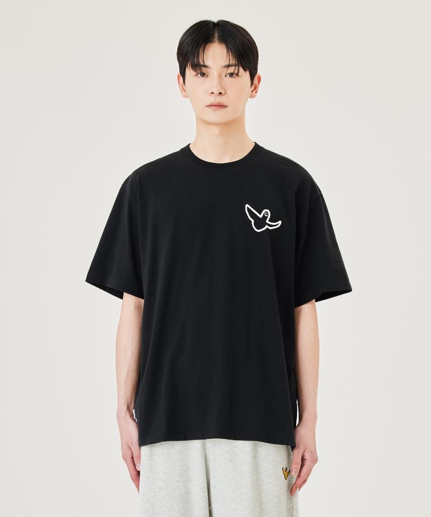 MARK GONZALES Big Angel Short Sleeve T-Shirt - Black