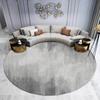 Modern Style Carpets for Living Room Light Luxury Bedroom Decor Round Carpet Thicken Plush Lounge Rug Fluffy Soft Floor Grey Mat