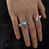 Sweet Cool Wind Spider Web Zircon Ring Niche Design Sense Hollow Spice Girl Diablo Index Finger Female Ring Female