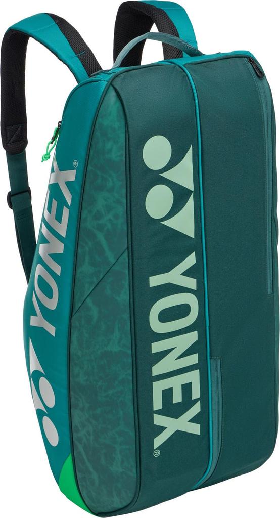 YONEX Tennis Racket Racket Bag Holds 6 Tennis Dark Green Bag, 6, Rackets, BAG2402R,