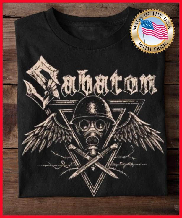 Sabaton Band Black T-Shirt Unisex Short Sleeve Cotton S-4XL XXXL