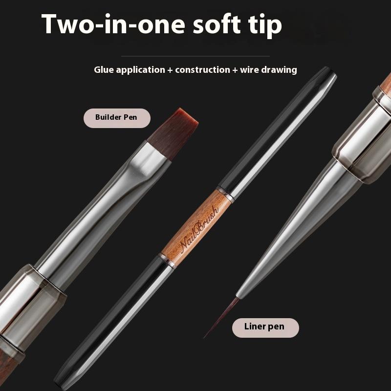 Sandalwood Line Nail Art Pen Double Headed Brush Nail Construction Pen High Quality Paintings Pen Nail Tools