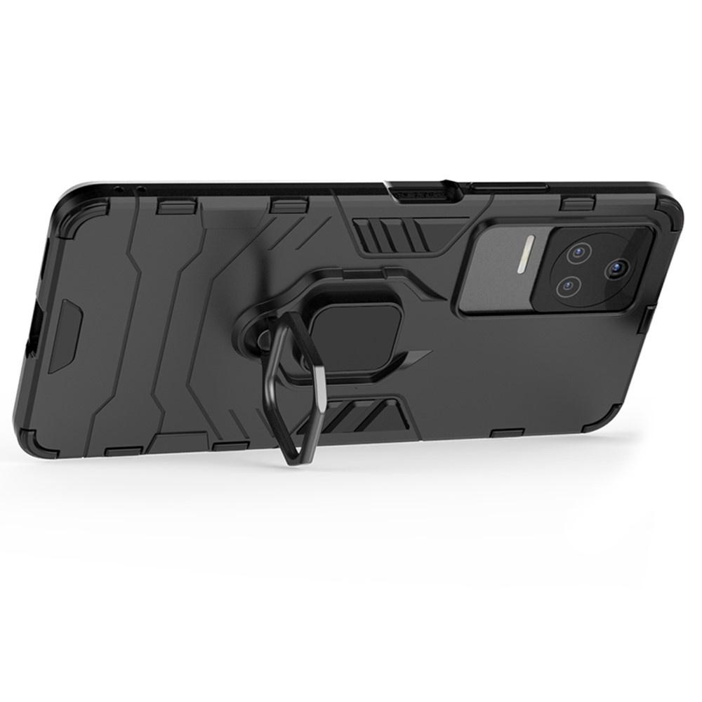 Case for Xiaomi Poco F4 5G, Kickstand Ring, Black