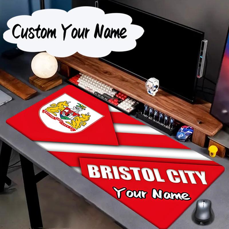 Custom Name Mouse Pad Bristol Fc Crest Mouse Pad, Gaming Mouse Pad, Keyboard Pad, Desk Decor for Computer Notebook Fan Birthday Gift