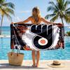 Flyers Hockey Art Beach Towel Microfiber Beach Towel, Lightweight and Quick-Dry, for Summer Travel, Swimming Pool Fan Birthday Gift