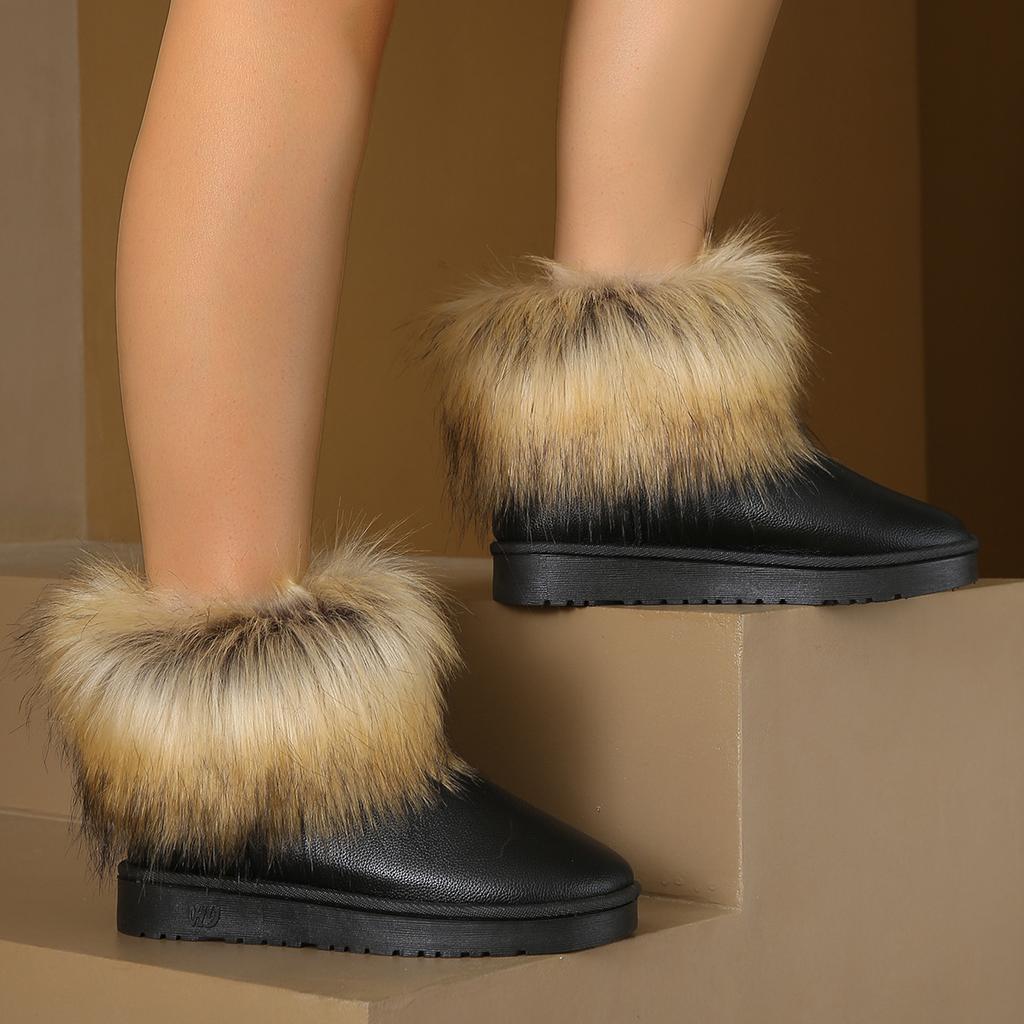 2025 New Waterproof Fabric Fleece New Net Infrared Wears Warm Cotton Shoes and Snow Boots for Women