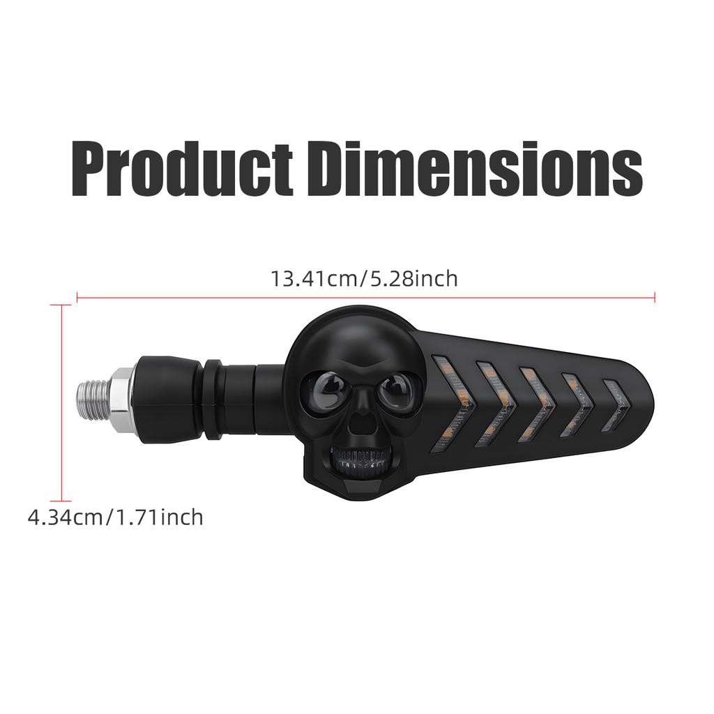 2PCS Motorcycle LED Turn Signal Light 12-24V Flashing Indicator Lamp Dual Color DRL Tail Brake Lamp Decorative For YAMAHA Honda