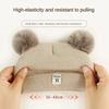 Wintermütze für Kinder, warm, Baby-Strickmützen mit Bommel, Kinder-Strickmütze, einfarbig, Kindermütze für Jungen und Mädchen, Zubehör