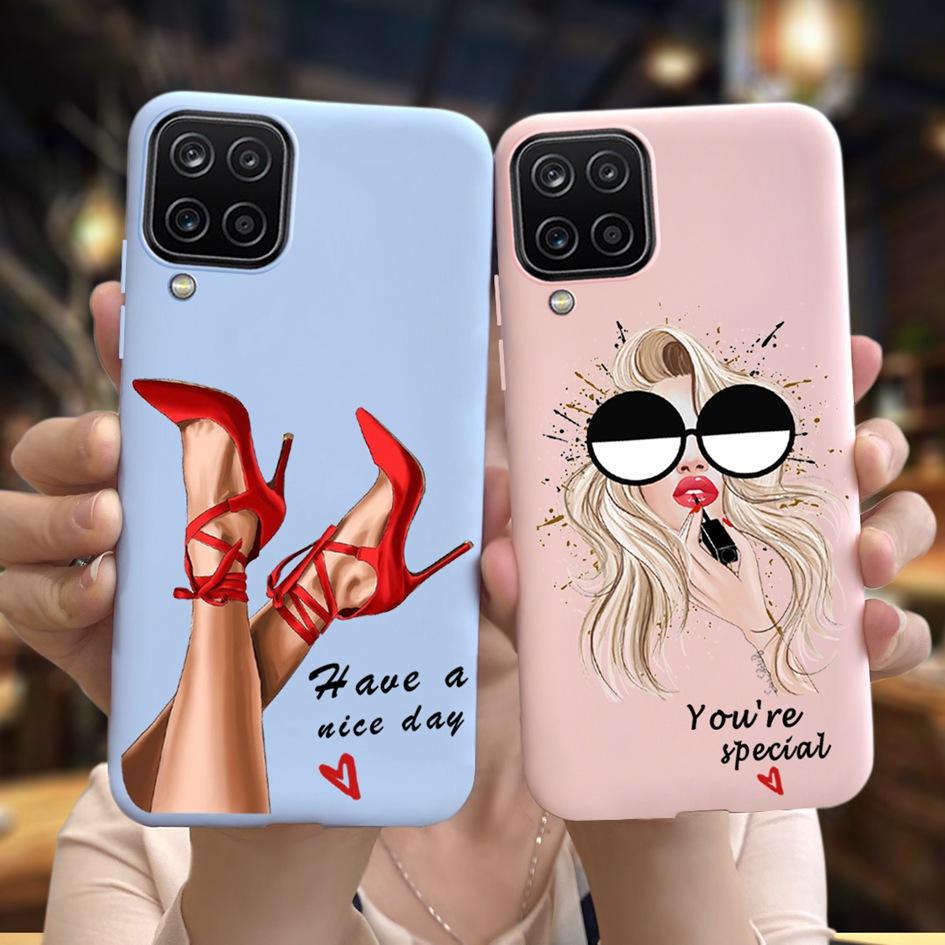 For Samsung Galaxy A12 Case Samsung A42 5G Lovely Heart Cover Back Fundas For Samsung A 12 SM-A125F SM-A426B A 42 5G Phone Cases