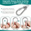 3M-15M Stainless Steel Clothesline, Portable Windproof Indoor/Outdoor Clothes Drying Camping Supplies Clothes Line