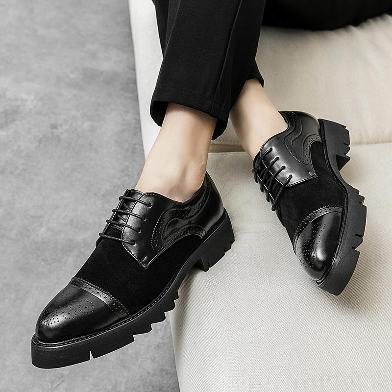 Men Formal Shoes Pointed Toe Flats Wedding Dress Leather Italian Elegant Loafers Men's Party Office Footwear Business Shoes