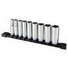 WORKPRO Deep Socket and Set with for Repair Set, 9.5mm Drive, 8, 10, 12, 13, 14, 15, 17, 19, 21mm, 9-Piece Holder,