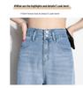Women's 2023 Summer Blue Tencel Wide-Leg Floor-Length Jeans