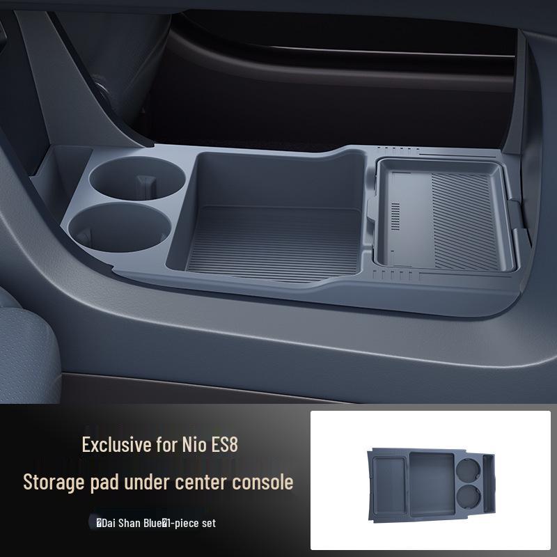 Compatible with 26 NIO ES8 Models: Center Console Cup Holder & Storage Box for Car Interior Modification