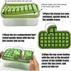 1 pz. Tipo di pressione a un pulsante Scatola per stampi per ghiaccio 32/64 Griglie Stampo per cubetti di ghiaccio in plastica Stampo per vassoio per ghiaccio con scatola di immagazzinaggio con strumento per bar da cucina per bevande fresche