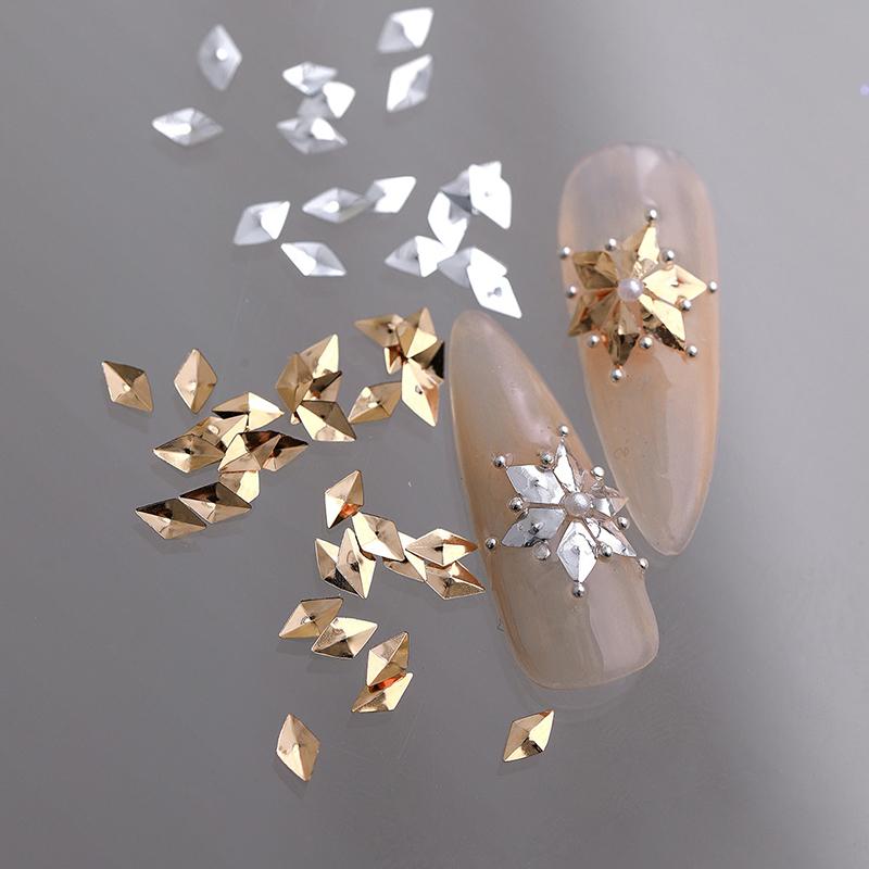 6 Grid Mini Flat Back Rhombus Nail Art  Glass Crysta For Diy Manicure Decoration Diamond