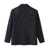 European and American style, new women's clothing, sequined decorative striped lapel blazer, suit trousers
