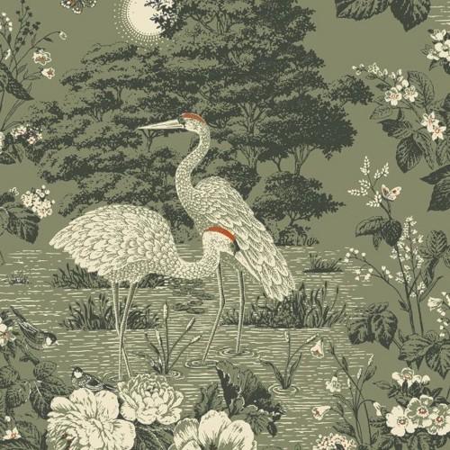 Belgravia Izumi Crane Wallpaper