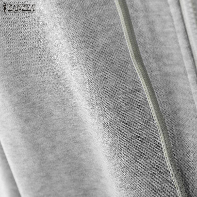 ZANZEA Damen Kapuzenpullover Lässig Langarm Herbst Kapuzen-Sweatshirts