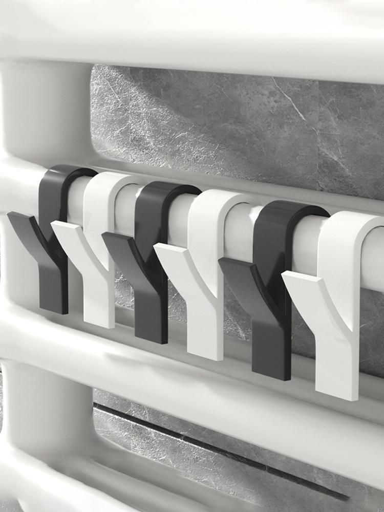 Multi-Purpose Heating Hook Coat Hook Towel Rack Radiator Bracket Bathroom Hook Clothes Hanger Soft Scarf Rack Towel Rack 4 Pcs