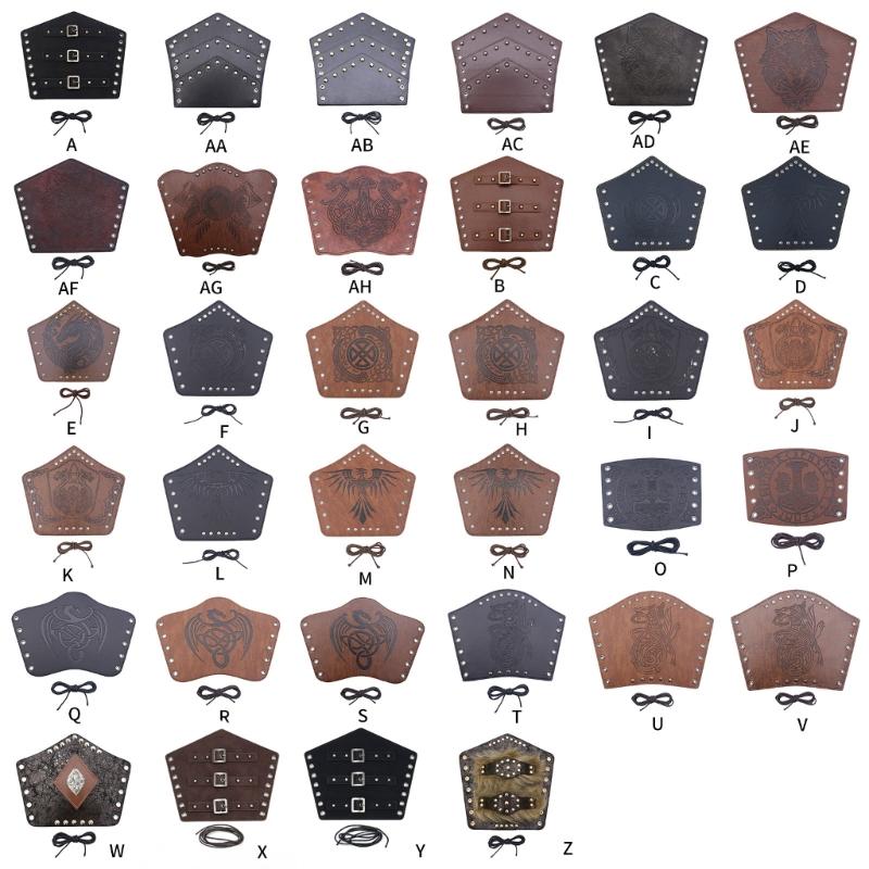 Historical Arm Guard Cosplay Arm Gauntlets Vintage Armband Knight Arm Guard Festival Costume PU Leather Arm Bracers