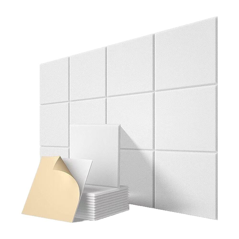 Polyester Fiber Acoustic Panels Soundproof Wall Panels Self-Adhesive Wall Tiles for Home Studio Office Noise Reducing Wall Decor