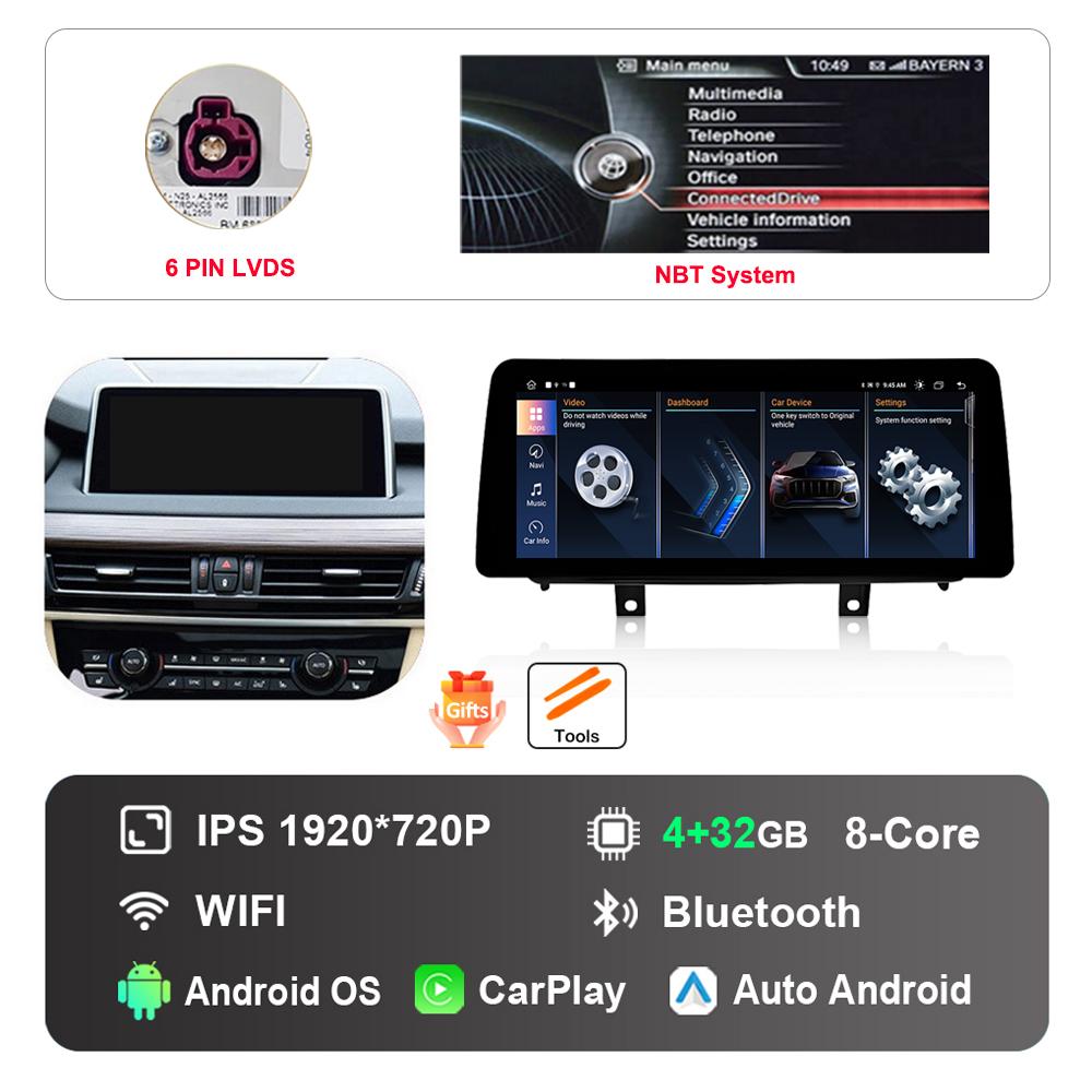 

12,3 дюйма для BMW X5 F15 X6 F16 2014 - 2017 NBT система GPS HD сенсорный экран Android автомобильный радиоприемник мультимедийный проигрыватель DSP стерео