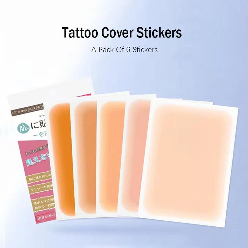 6Pc Waterproof Tattoo Flaw Conceal Tape Full Cover Concealer Sticker Body Arm