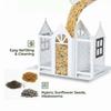 Large Capacity Wild Bird Feeder House Shape Bird Feeding Station  Yard Decoration