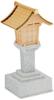Kamidananosato LED Lantern, Battery-Operated, Flickering Light for Soothing Souls. Gray, 14cm High X 6cm Wide X 7.3cm Deep.