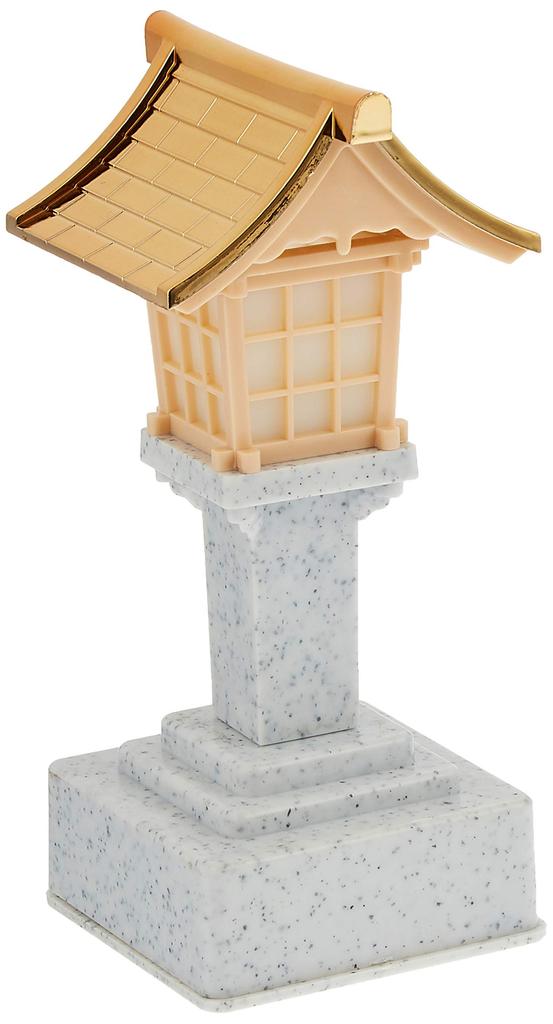 Kamidananosato LED Lantern, Battery-Operated, Flickering Light for Soothing Souls. Gray, 14cm High X 6cm Wide X 7.3cm Deep.