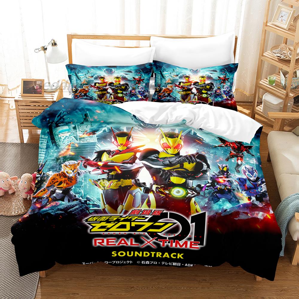 Kamen Rider Zero-One Bedding Set Single Twin Full Queen King Size Bed Set Aldult Kid Bedroom Duvetcover Sets 3D Print Anime