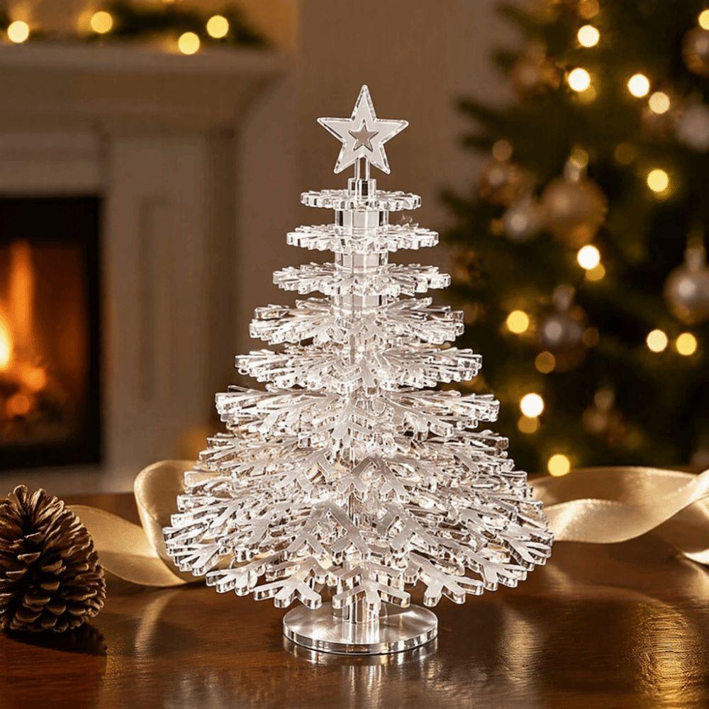 DIY Desktop Xmas Tree Transparent Tabletop Decoration Decorative Christmas Tree Desktop Ornament