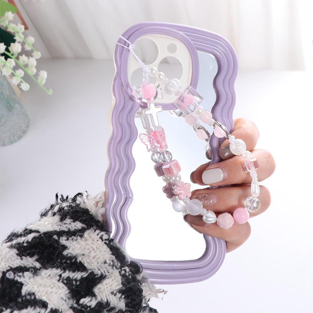Sweet Cool Y2k Phone Lanyard Pink Pearl Heart Star Cool Girl Phone Chain Buttfly Style Bear Phone Pendant Jewelry Gift