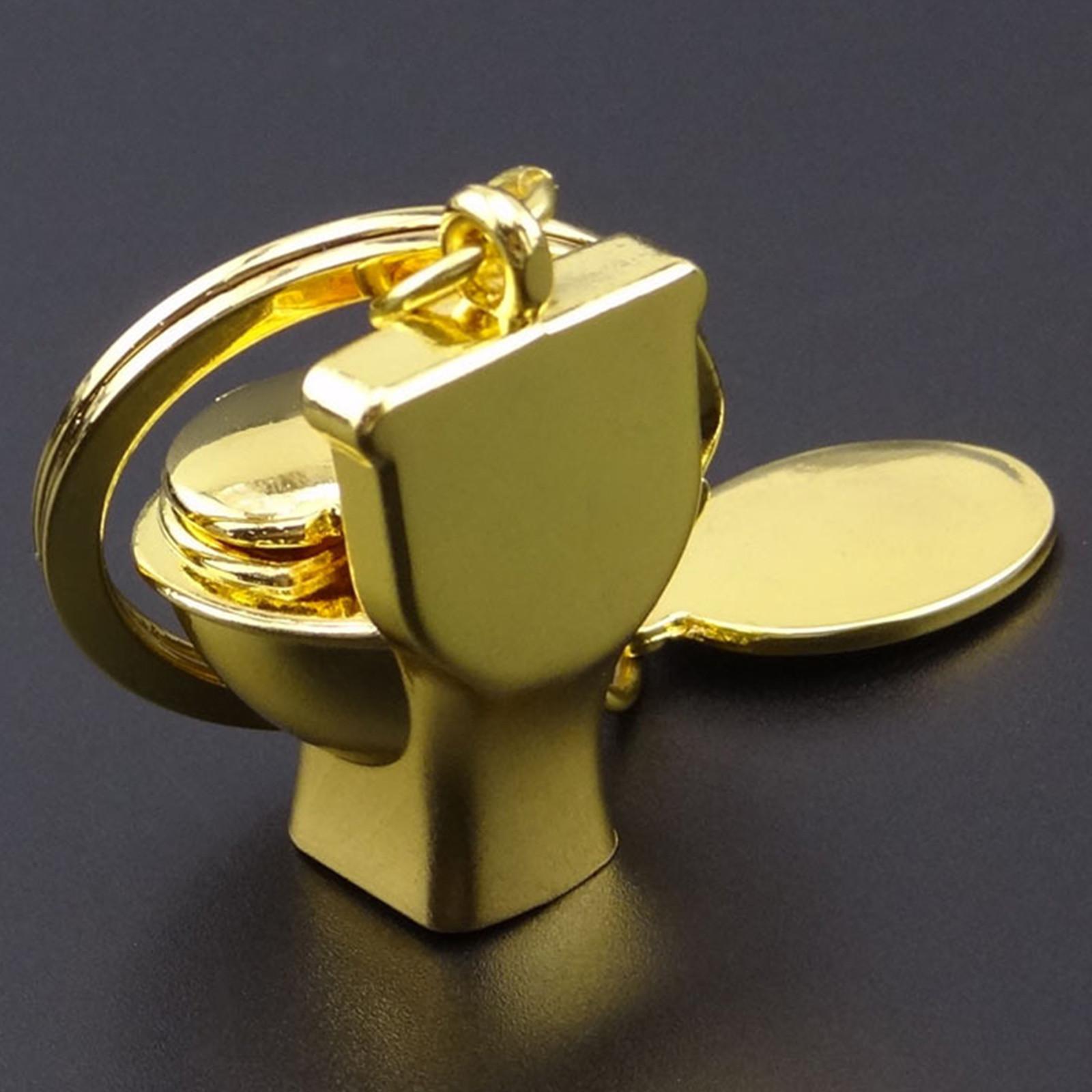 

Творческий симулятор золотой брелок для туалета, ванная комната, забавный брелок для туалета, подвеска One Size золотой