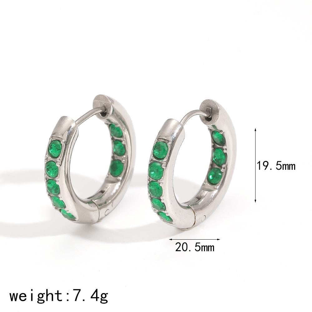 

Легкі Розкішні Сережки-Кафи з Нержавіючої Сталі з Діамантами - Жіночі Високоякісні, Універсальні Сережки з Титанової Сталі