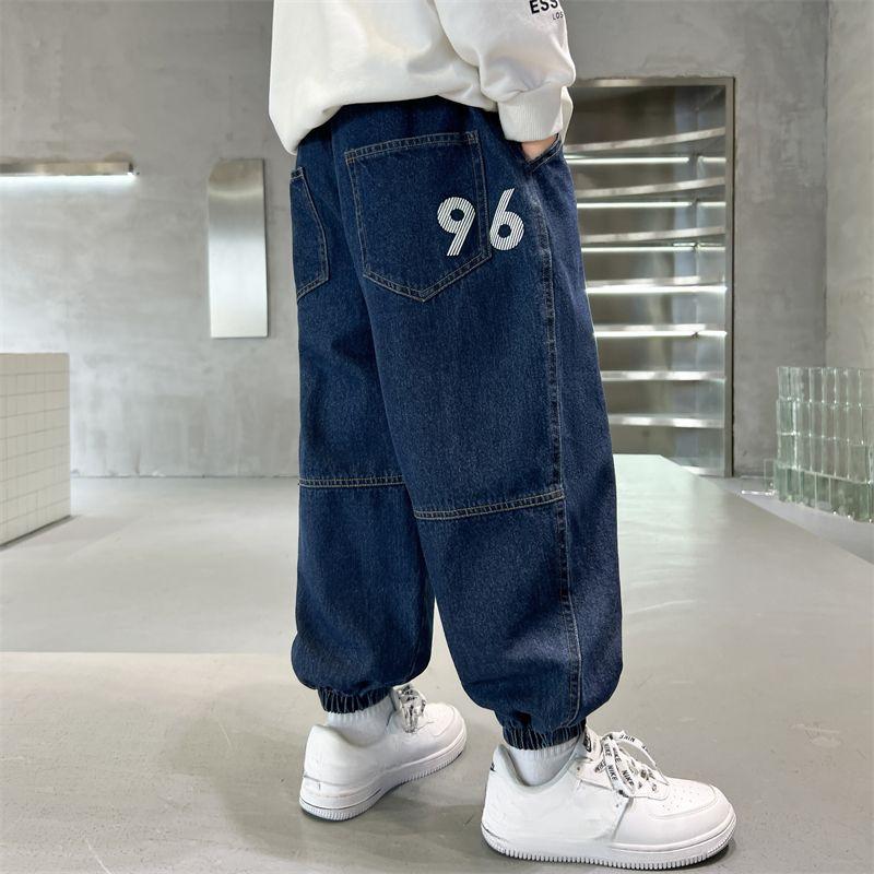 

Джинсы для мальчиков Весенние и осенние повседневные брюки Осенние брюки для мальчиков Крутые и модные брюки 170