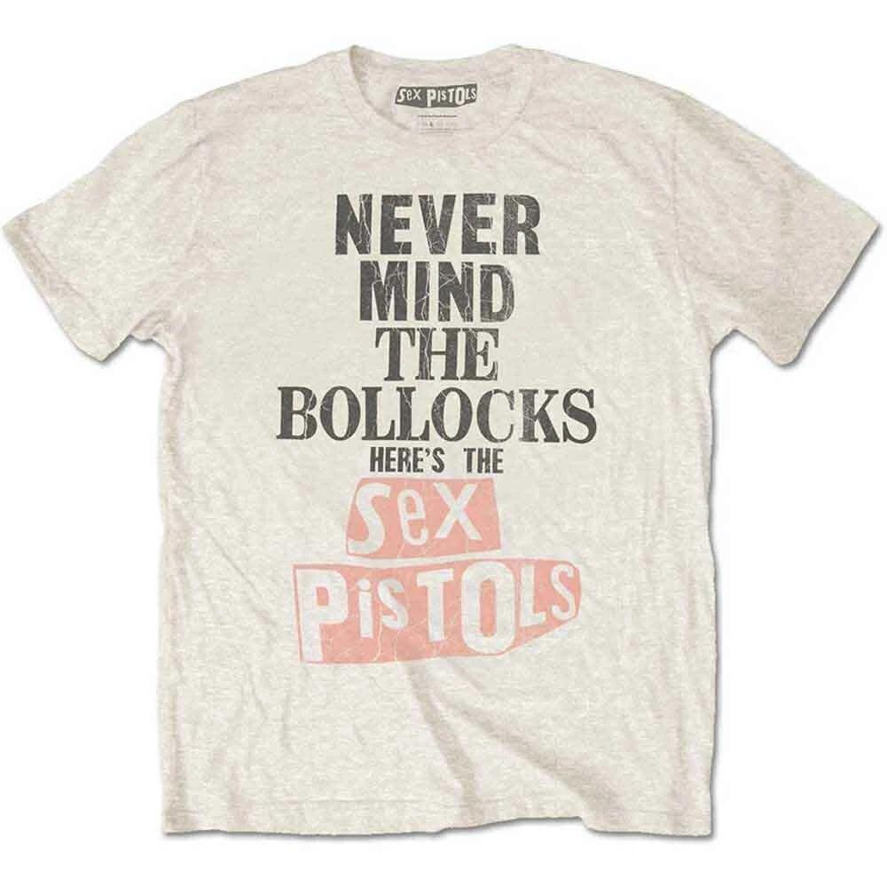 Rockoff Trade Men s Sex Pistols Bollocks Distress T-Shirt, White, Small M