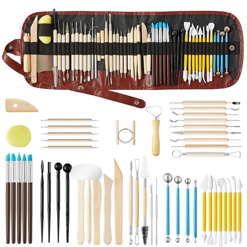 

51pcs Pottery Tool Set Easy Operate Clay Modeling Carving Splicing Repair Creation Beginners Artists Handicraft Enthusiasts