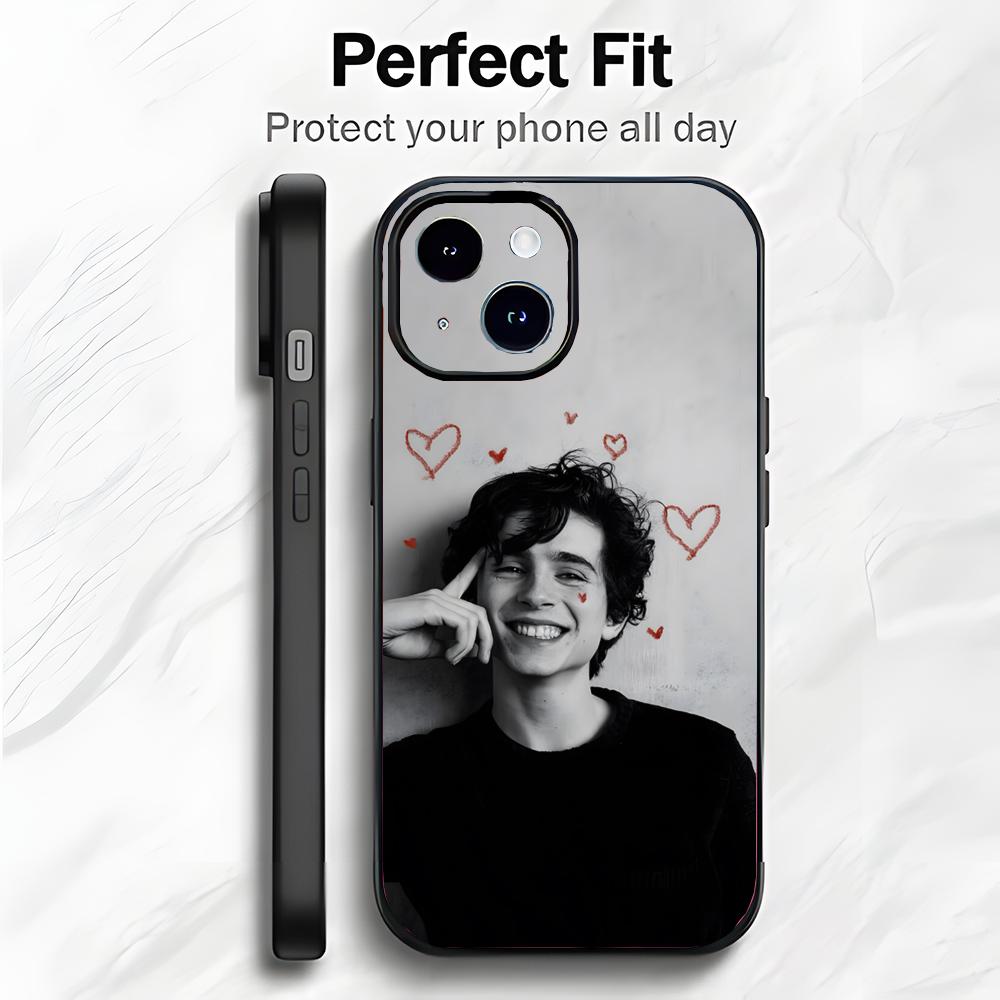 Snygg Hollywood-skådespelare T-Timothy Chalamet Fodral till mobiltelefon Fodral till mobiltelefon Mjuk förpackning Lättvikt För iPhone17 16 15 14 13ProMax