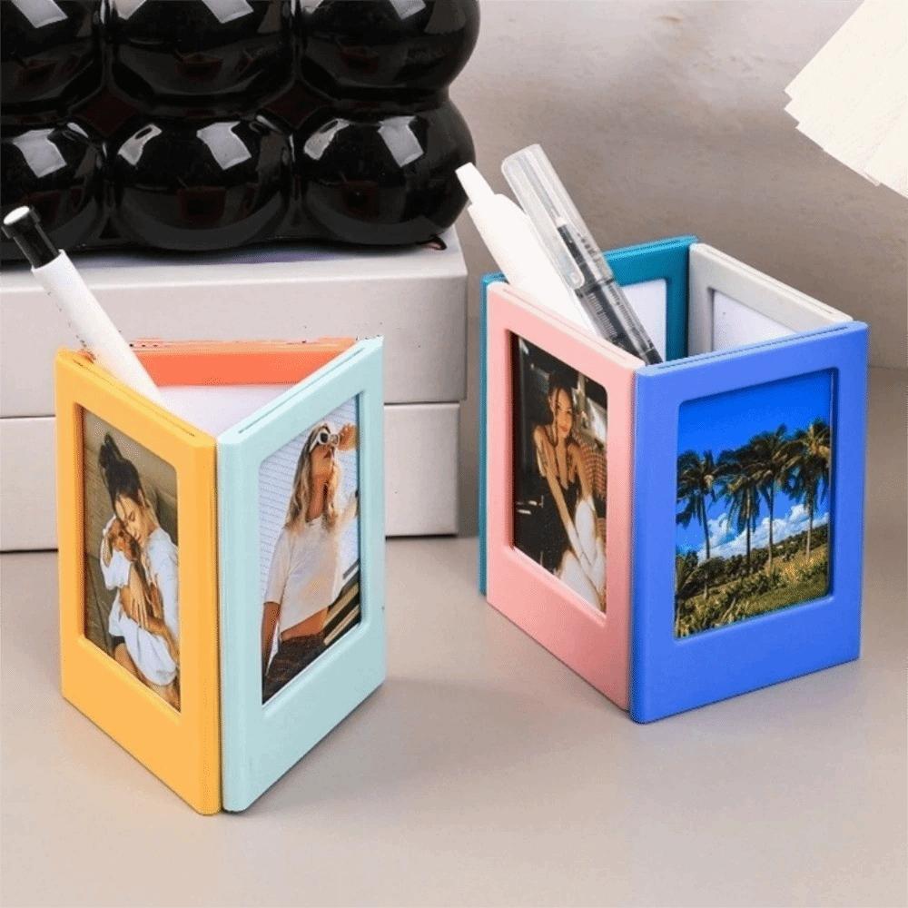 4PCS Double Sided Mini Picture Frames 3 Inches Fridge Magnets Photo Frames  Office Decor