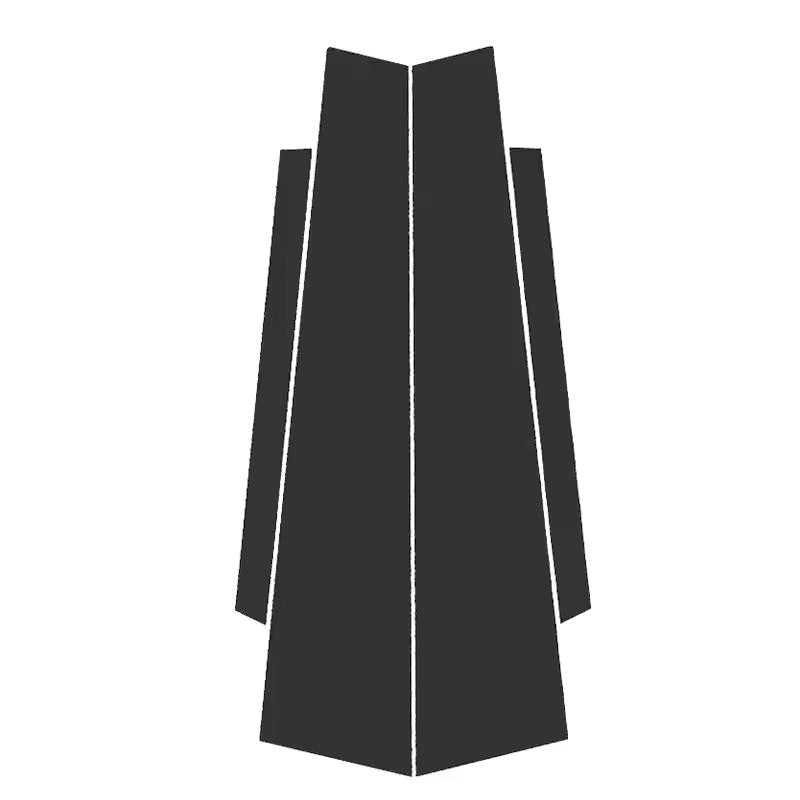 For Volkswagen Jetta 6 MK6 A6 2011-2018 B/C Pillar Stickers - PC Window Decorative Trim for Middle Pillar,Car Exterior Accessory nero