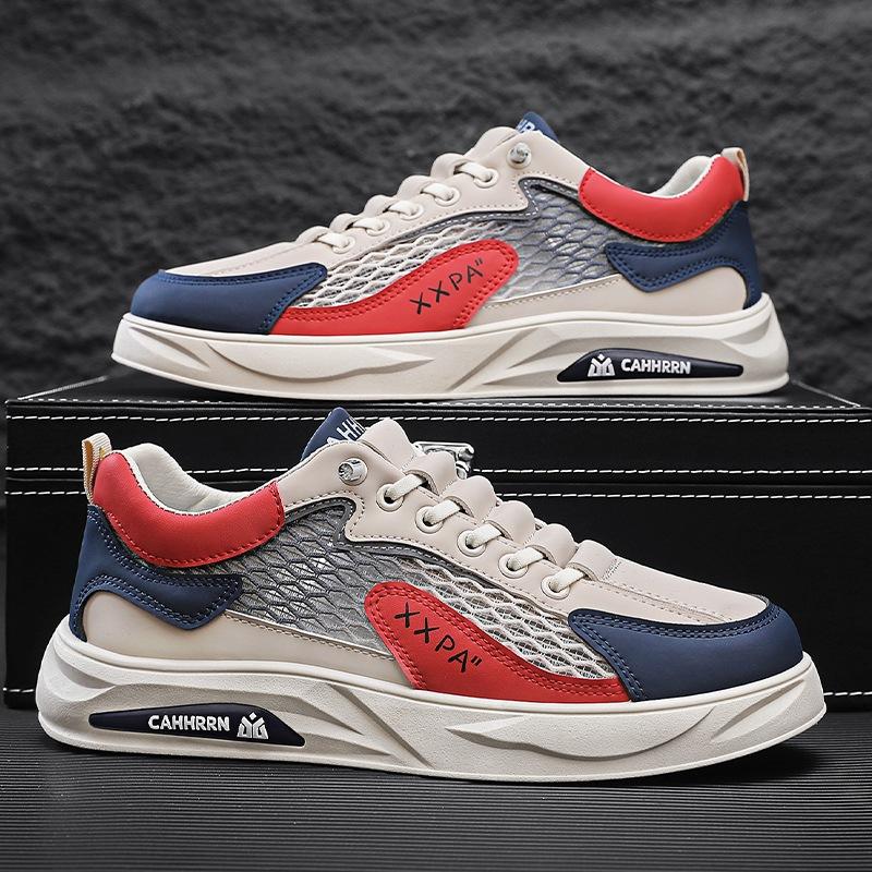 

Мужская обувь летняя с большой сеткой полые доски обувь студенческая молодежная дышащая спортивная обувь для отдыха модная мужская сетчатая обувь 2025 года 44