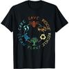 Save Bees Recycle Earth Day Graphic Tee Conservation Themed Casual Cotton T-Shirt
